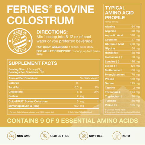 Fernes® Bovine Colostrum, 28 Servings
