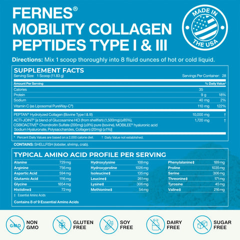 Mobility Collagen Peptides, 28 Servings