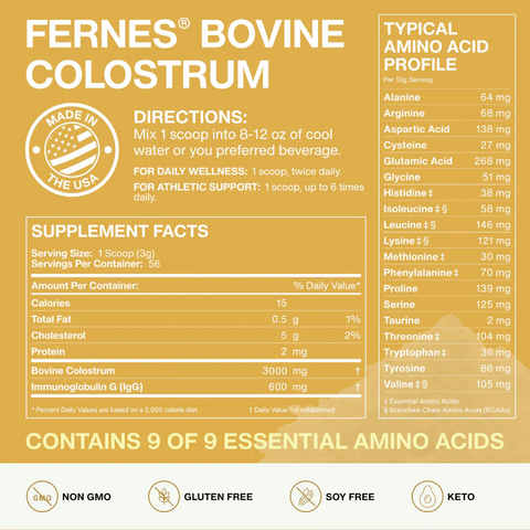 Fernes® Bovine Colostrum, 56 Servings